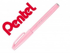 10un CANETA PINCEL PENTEL TOUCH PARA CALIGRAFIA COR ROSA PAS