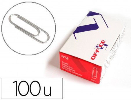CLIPS LISMANIA L-OFFICE Nº2 28 MM CAIXA DE 100 UNIDADES