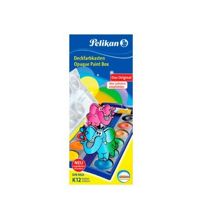 AGUARELAS PELIKAN 735, ESTOJO DE 12 CORES INCLUI TUBO DE GUA