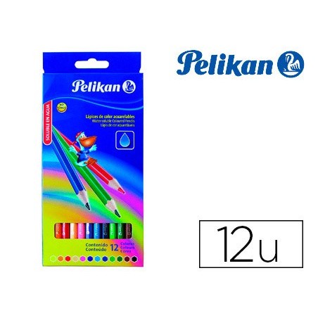 ESTOJO DE CARTAO PELIKAN COM 12 LAPIS DE CORES AGUARELAVEIS