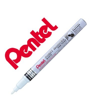 12un MARCADOR PENTEL PERMANENTE MSP10-W BRANCO PARA PINTURAS