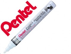 12un MARCADOR PENTEL PERMANENTE MMP10-W BRANCO PARA PINTURAS
