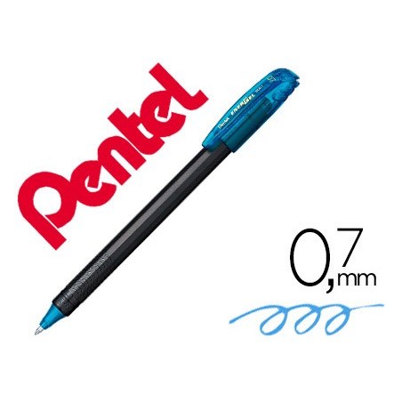 12un ROLLER PENTEL BL417 ENERGEL MAKKURO PONTA 0,7 MM COR AZ