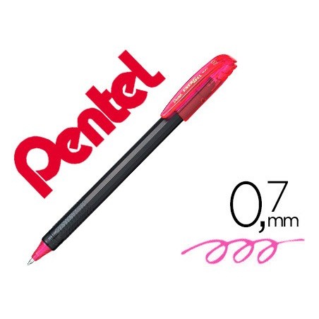 12un ROLLER PENTEL BL417 ENERGEL MAKKURO PONTA 0,7 MM COR RO