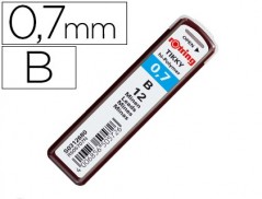 10un MINAS ROTRING GRAFITE 0,7 MM B ESTOJO DE 12 MINAS