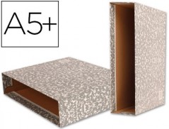 CAIXA PARA PASTA DE ARQUIVO GASPEADA CINZA LIDERPAPEL, QUART