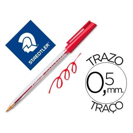 50un ESFEROGRAFICA STAEDTLER STICK VERMELHA