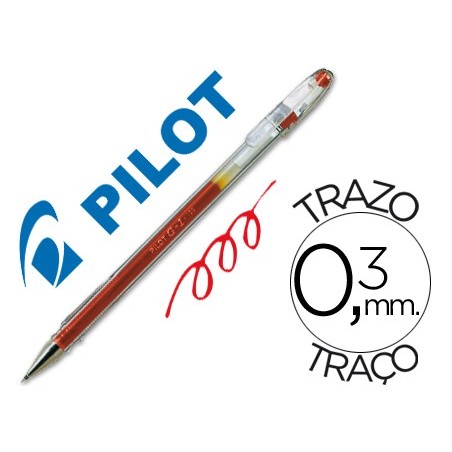 12un ESFEROGRAFICA PILOT G-1 VERMELHO TINTA GEL