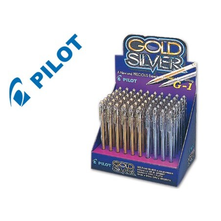 ESFEROGRAFICA PILOT G-1 -OURO-PRATA -EXPOSITOR COM 60