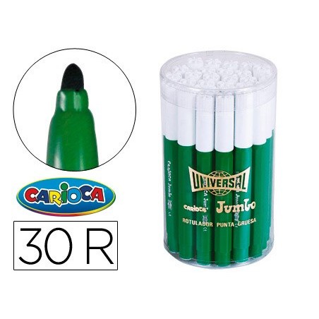 MARCADOR JUMBO CARIOCA. POTE DE 30 UNIDADE VERDES