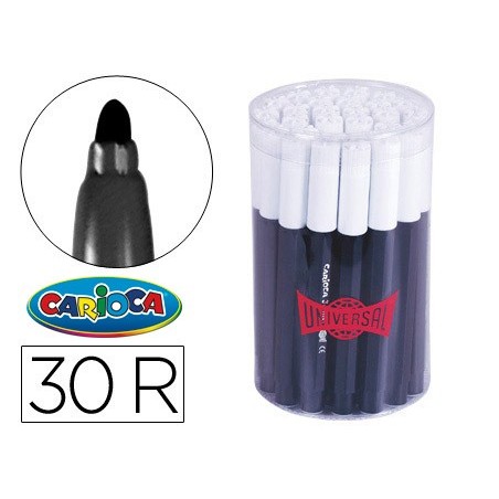 MARCADOR JUMBO CARIOCA. POTE DE 30 UNIDADE PRETOS