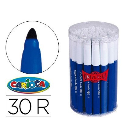 MARCADOR JUMBO CARIOCA. POTE DE 30 UNIDADE AZUIS