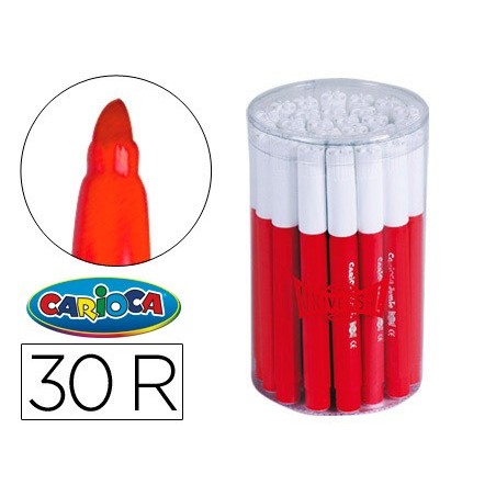 MARCADOR JUMBO CARIOCA. POTE DE 30 UNIDADE VERMELHOS