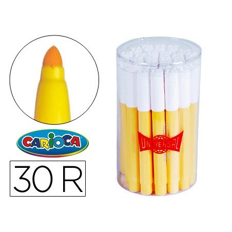 MARCADOR JUMBO CARIOCA. POTE DE 30 UNIDADE AMARELOS