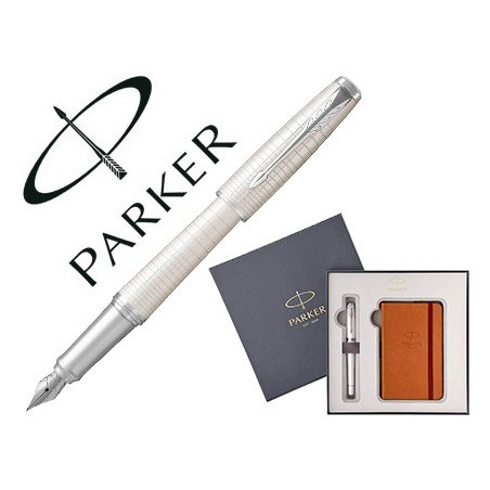 CANETA PARKER URBAN PREMIUM PERLA + BLOCO DE NOTAS EM CONJUN