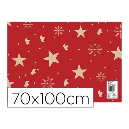 25un PAPEL FANTASIA ANCOR NATAL 70 X 100 CM 80 GR MODELO 30