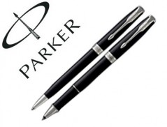 CONJUNTO PARKER DUO SONNET LACA NEGRA CT ESFEROGRAFICA + ROL