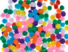 POMPONS 10 MM BOLSA DE 200 UNIDADES CORES SORTIDOS