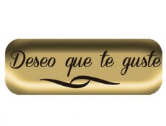 ETIQUETA ARGUVAL DESEO QUE TE GUSTE MODELO OURO ROLO DE 250