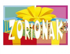 ETIQUETA ARGUVAL ZORIONAK MODELO 65 ROLO DE 250 UNIDADES EUS