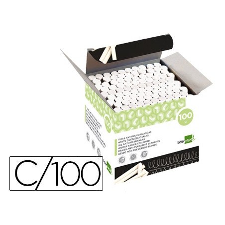 GIZ BRANCO ANTI PÓ LIDERPAPEL CAIXA 100 UNIDADES