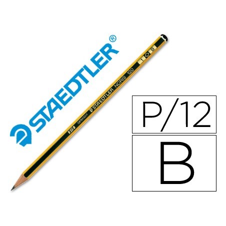 LAPIS GRAFITE STAEDTLER NORIS N.1 B - DUZIA