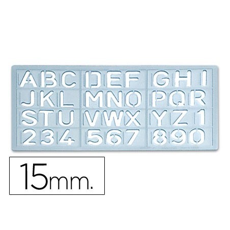 ESCANTILHAO LETRAS E NUMEROS 15MM