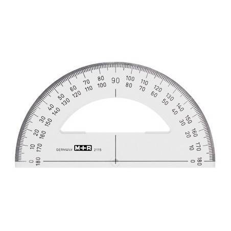 10un TRANSFERIDOR MOR 13 CM PLASTICO