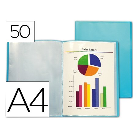 CAPA CATALOGO BEAUTONE A4 COM 50 BOLSAS AZUL