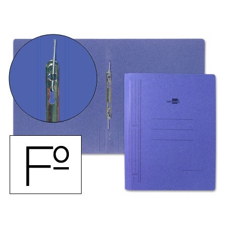 CAPA DE CARTOLINA AZUL, FOLIO COM FERRAGEM ESPECIAL