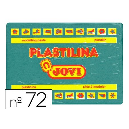 PLASTICINA JOVI 72 GRANDE 350 GR VERDE-ESCURO