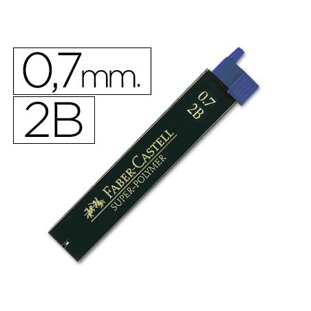 MINAS FABER-CASTELL GRAFITE 9067 0,7MM 2B TUBO 12 MINAS