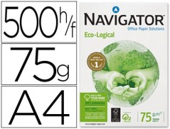 PAPEL FOTOCOPIA NAVIGATOR DIN A4, EMBALAGEM 500 FOLHAS, 75 G
