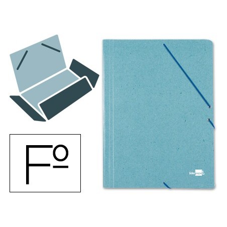 PASTA DE ELASTICOS LIDERPAPEL, FOLIO, VERDE