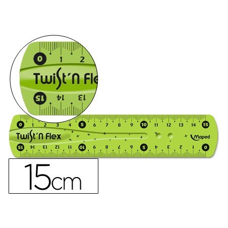 REGUA MAPED PLASTICO FLEXIVEL DE 15 CM CORES SORTIDAS