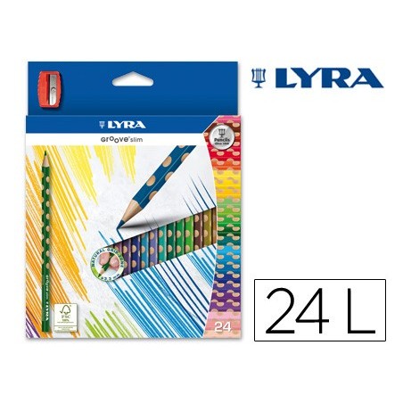 LAPIS DE CORES LYRA GROOVE SLIM TRIANGULAR MINAS DE 3,3 MM C