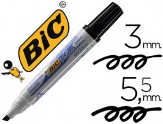 MARCADOR BIC VELLEDA PONTA BISELADA PRETO PARA QUADRO BRANCO