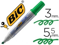 MARCADOR BIC VELLEDA PONTA BISELADA VERDE PARA QUADRO BRANCO