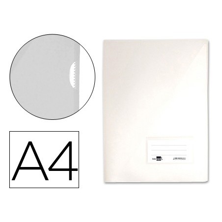 BOLSA DOSSIER LIDERPAPEL DIN A4 POLIPROPILENO TRANSPARENTE 9