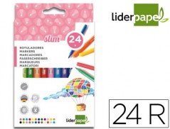 MARCADOR LIDERPAPEL FELTRO SLIM CAIXA 24 CORES