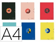 12un PASTA LIDERPAPEL ANTARTIK COM ELASTICOS A4 3 ABAS CARTA