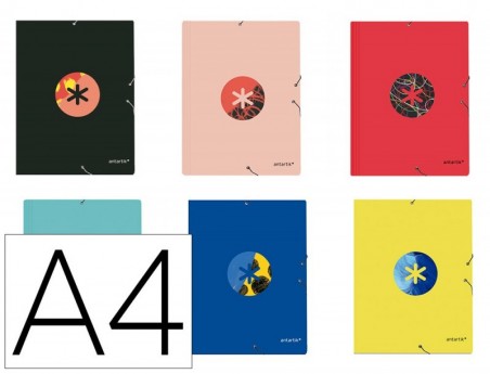 12un PASTA LIDERPAPEL ANTARTIK COM ELASTICOS A4 3 ABAS CARTA