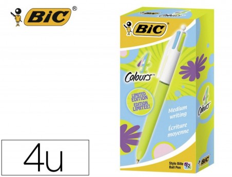 ESFEROGRAFICA BIC QUATRO CORES PASTEL EDICAO LIMITADA