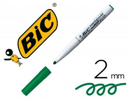 MARCADOR BIC VELLEDA PARA QUADRO BRANCO - VERDE PONTA REDEON