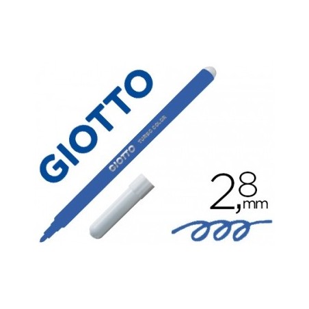 Marcador Feltro Giotto Turbo Color Azul Ultramarino Cx12un
