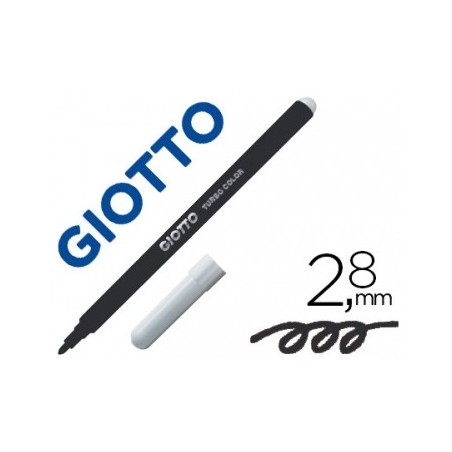 Marcador Feltro Giotto Turbo Color Preto Cx12un