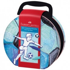 Marcador Feltro Faber Castell Connector Mala Futebol 33un