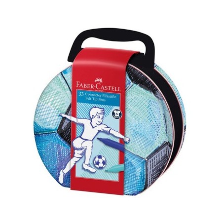 Marcador Feltro Faber Castell Connector Mala Futebol 33un