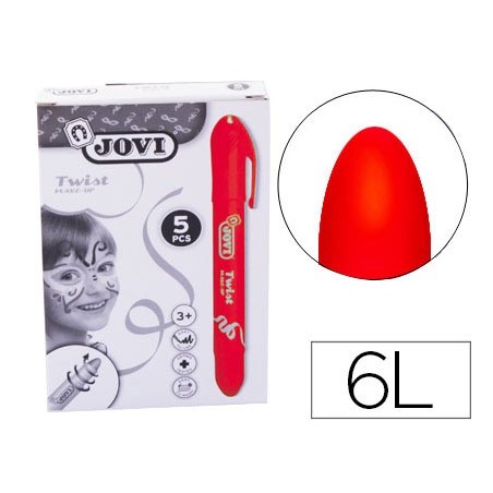 BARRA DE MAQUILHAGEM JOVI TWIST MAKE-UP VERMELHO CAIXA DE 5