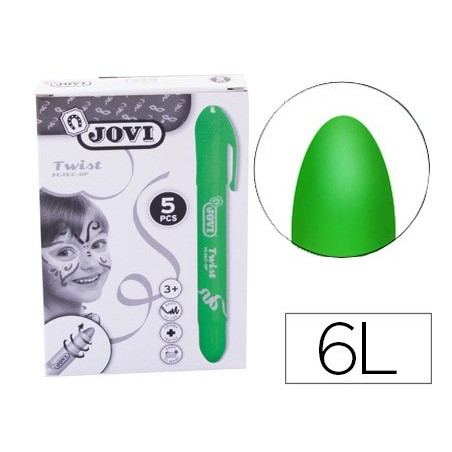 BARRA DE MAQUILHAGEM JOVI TWIST MAKE-UP VERDE CAIXA DE 5 UNI